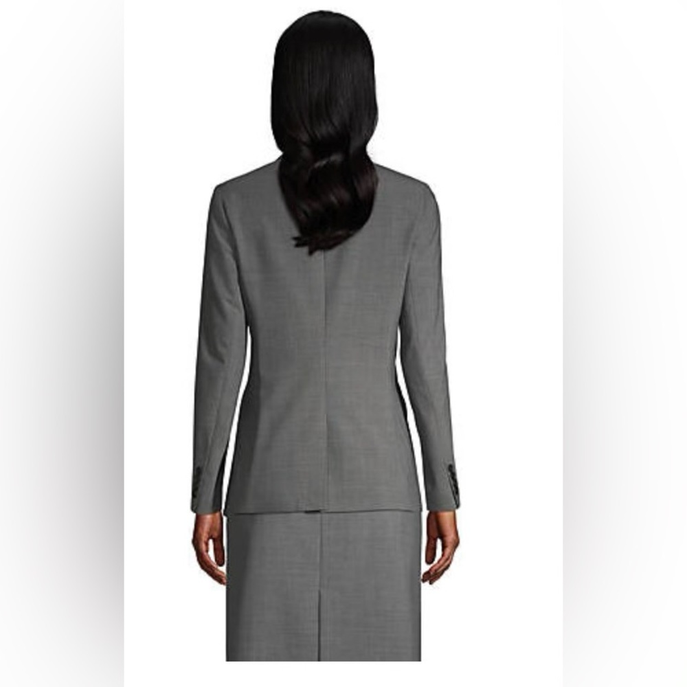 NWT WASHABLE WOOL BLEND TWO BUTTOM TRADITIONAL BLAZER BY LANDS END ❤️FULLY LINED - Picture 2 of 12